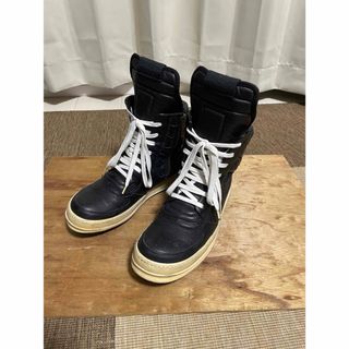 リックオウエンス(Rick Owens)のリックオウエンス Rickowens ダンク 42 黒スムースレザー(スニーカー)