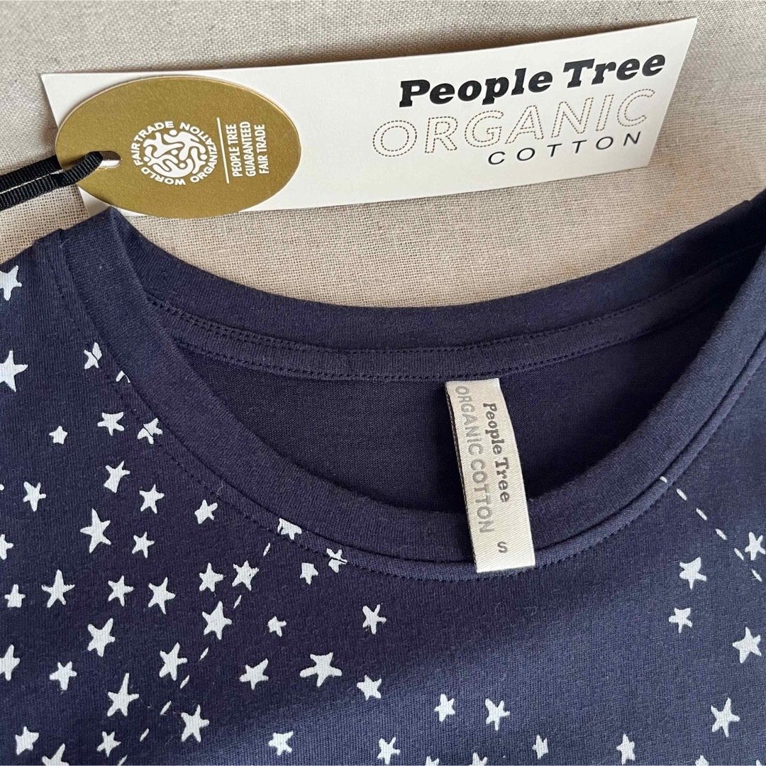 People Tree(ピープルツリー)のピープルツリー　フェアトレード　オーガニックコットン　Tシャツ　男女兼用　紺色 メンズのトップス(Tシャツ/カットソー(半袖/袖なし))の商品写真