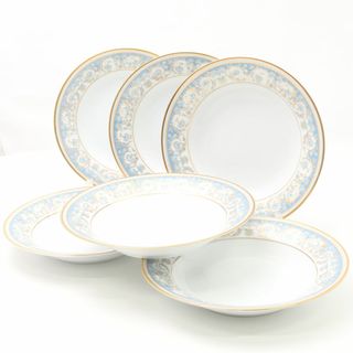 ノリタケ(Noritake)の美品 Noritake ノリタケ POLONAISE ポロネーズ スープ皿 6枚 ディープ プレート セット 深皿 SY9077C (食器)