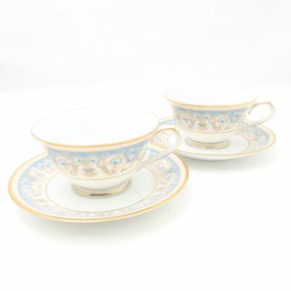 ノリタケ(Noritake)の美品 Noritake ノリタケ POLONAISE ポロネーズ ティーカップ＆ソーサー 2客 ペア SY9084C (グラス/カップ)