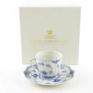 ロイヤルコペンハーゲン(ROYAL COPENHAGEN)の未使用 ROYAL COPENHAGEN ロイヤルコペンハーゲン ブルーフルーテッドフルレース カップ＆ソーサー 1客 デミタス #1037 SM2007H (グラス/カップ)