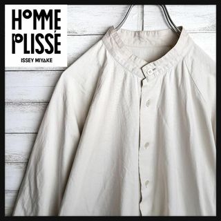 イッセイミヤケ(ISSEY MIYAKE)の【レアデザイン】オムプリッセ イッセイミヤケ マオカラー バンドカラー シャツ(シャツ)