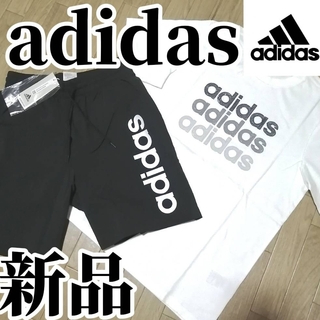 アディダス(adidas)の【大人気上下セット】新品　アディダス　メンズ　Tシャツ　ハーフパンツ　Lサイズ(その他)