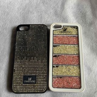 スワロフスキー(SWAROVSKI)のスワロフスキーiPhoneSEケース初代　二つセット(iPhoneケース)