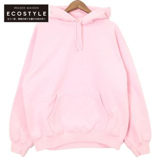 Supreme - シュプリーム ピンク 2023年秋冬 サテン アップリケ プルオーバーフーディ Satin Applique Hooded Sweatshirt L