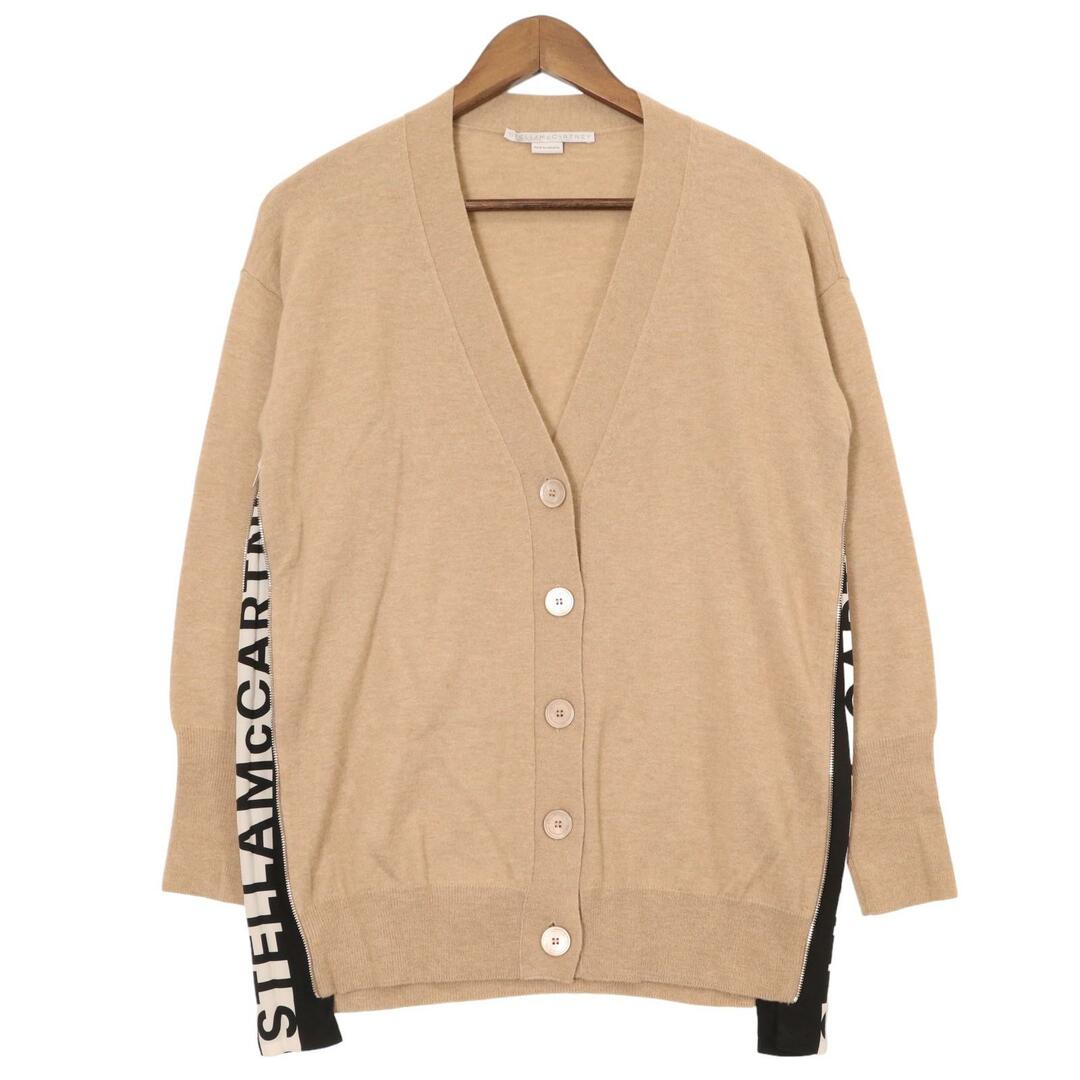 Stella McCartney(ステラマッカートニー)のステラマッカートニー ﾍﾞｰｼﾞｭ ｳｰﾙ 20SS ｻｲﾄﾞｼﾞｯﾌﾟ ﾛｺﾞ ﾛﾝｸﾞｶｰﾃﾞｨｶﾞﾝ 36 レディースのトップス(カーディガン)の商品写真