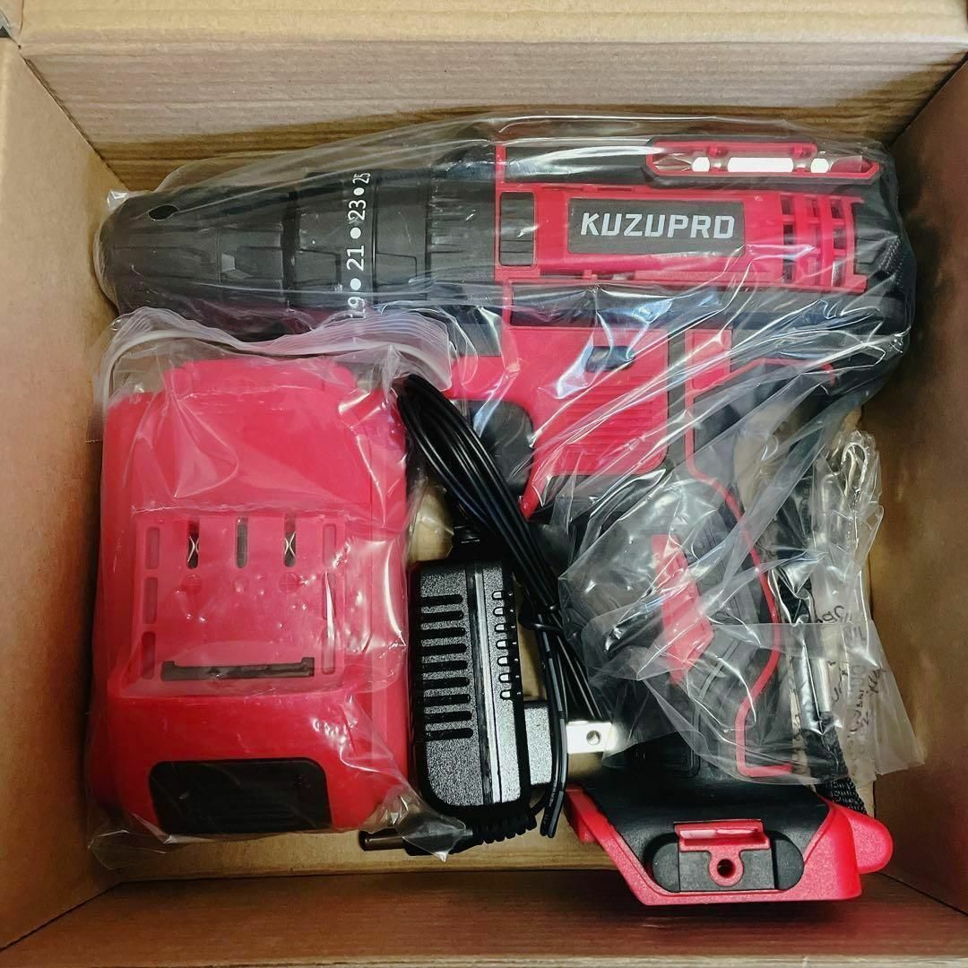⭐️電動ドリル⭐️電動ドライバー 21V 2.0Ahバッテリー 1台3役 電動ドリル 電動ドライバー 21V 2.0Ahバッテリー 付き 軽量 DIY