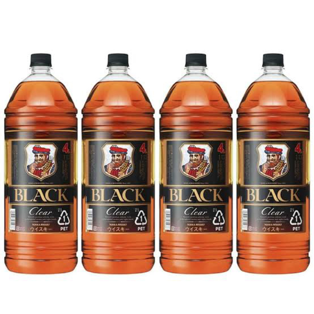 ニッカウヰスキー(ニッカウイスキー)のブラックニッカクリア 4L✖️4本 食品/飲料/酒の酒(ウイスキー)の商品写真