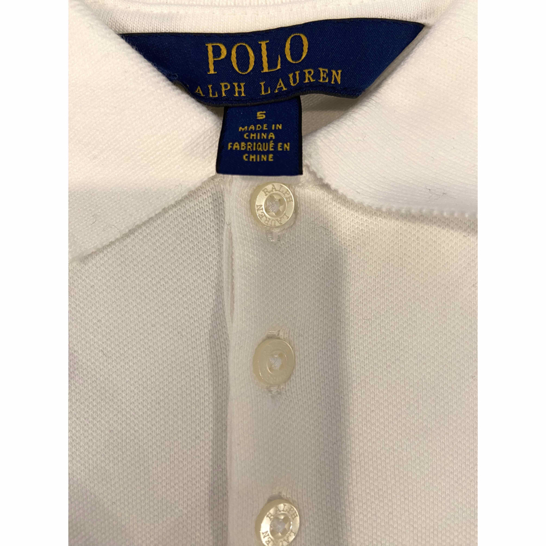 POLO RALPH LAUREN(ポロラルフローレン)のPOLO RALPH LAUREN/長袖ポロシャツ/115(5サイズ)/送料込み キッズ/ベビー/マタニティのキッズ服女の子用(90cm~)(Tシャツ/カットソー)の商品写真