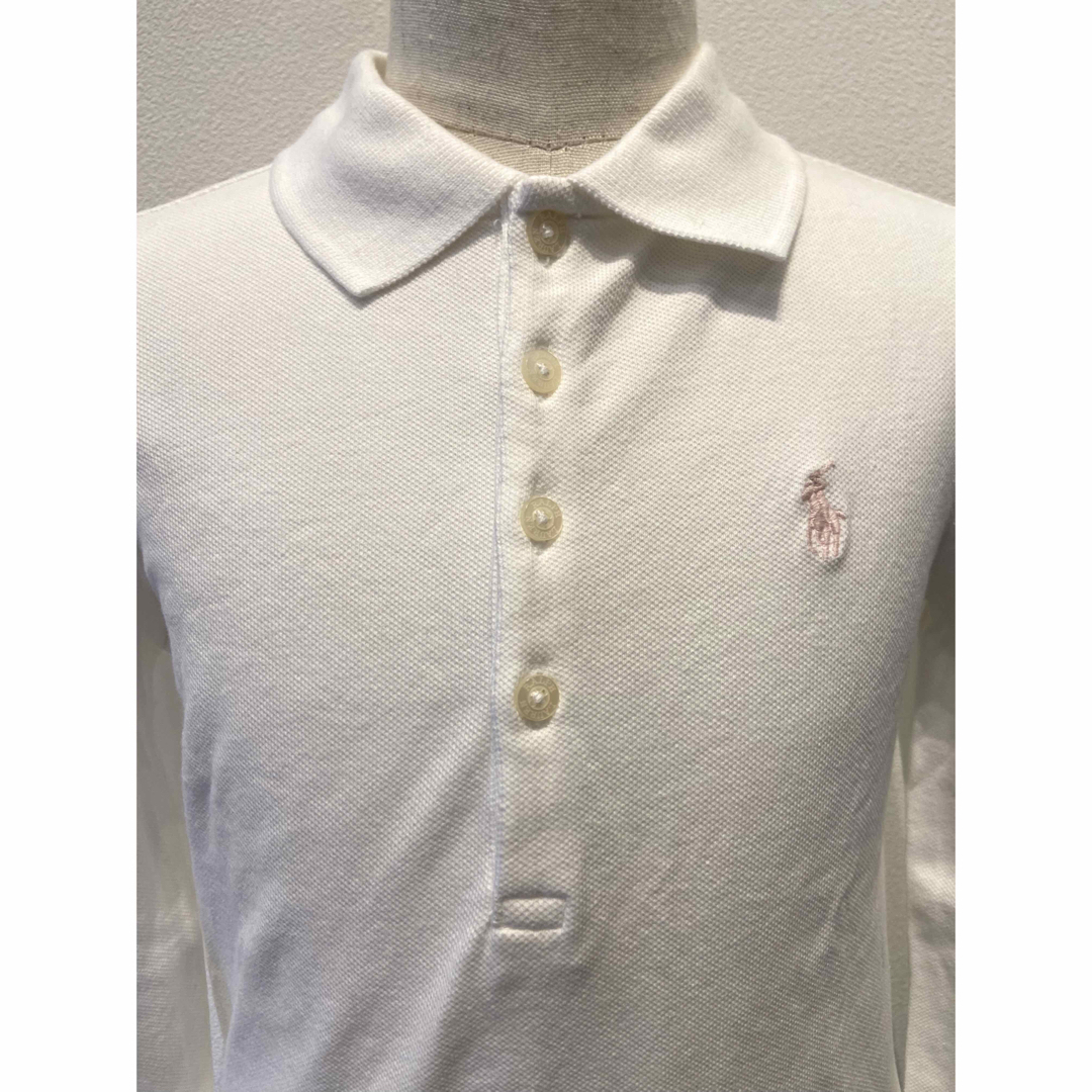 POLO RALPH LAUREN(ポロラルフローレン)のPOLO RALPH LAUREN/長袖ポロシャツ/115(5サイズ)/送料込み キッズ/ベビー/マタニティのキッズ服女の子用(90cm~)(Tシャツ/カットソー)の商品写真