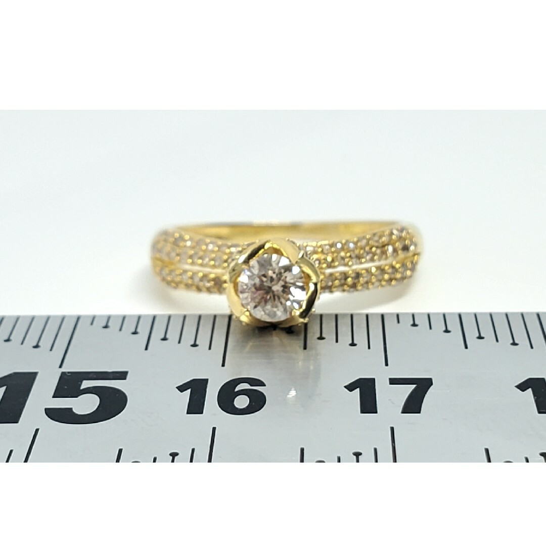 ダイヤモンド リング 0.80ct K18 金 YG レディースのアクセサリー(リング(指輪))の商品写真