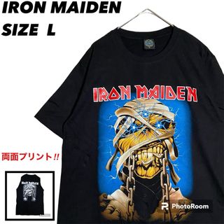 IRONMAIDEN Tシャツ新品　L アイアンメイデンTシャツ　ビックロゴ(Tシャツ/カットソー(半袖/袖なし))