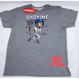 メジャーリーグベースボール(MLB)のMLB 大谷翔平 ドジャース グラフィック Tシャツ  XLサイズ グレー(Tシャツ/カットソー(半袖/袖なし))