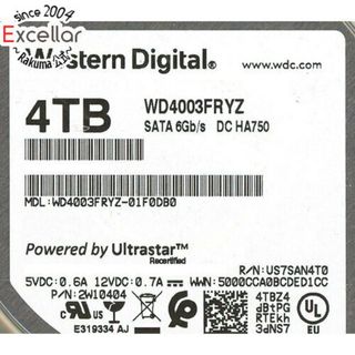 ウェスタンデジタル(Western Digital)のWestern Digital製HDD　WD4003FRYZ　4TB SATA600 7200(PC周辺機器)