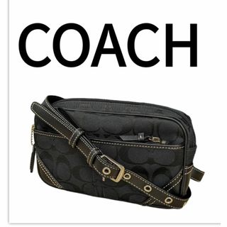 コーチ(COACH)の【未使用品】COACH　コーチ　ポーチ　シグネチャーブラック(ポーチ)