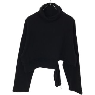 Y's ワイズ 23AW FRENCH TERRY CLOTH DECONSTRUCTED HEMLINE TURTLENECK SWEATER デストロイタートルネックスウェットトレーナー ブラック 2 YJ-T11-062