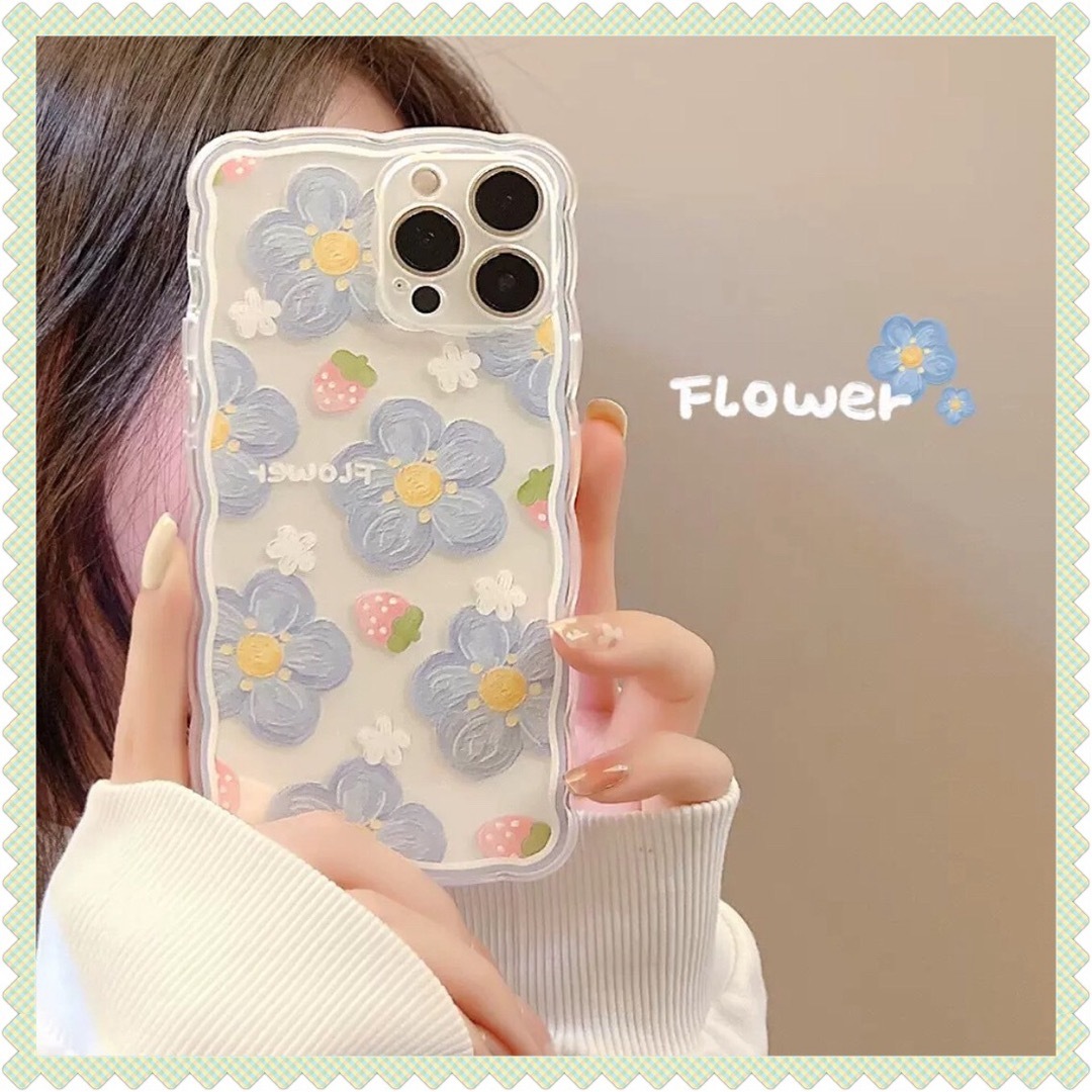 iPhone 14 15 花  スマホケース フラワー 携帯アクセサリー 可愛い スマホ/家電/カメラのスマホアクセサリー(iPhoneケース)の商品写真