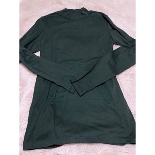 ユニクロ(UNIQLO)のUNIQLO SUPIMA ハイネックTシャツ 長袖 M(Tシャツ/カットソー(七分/長袖))