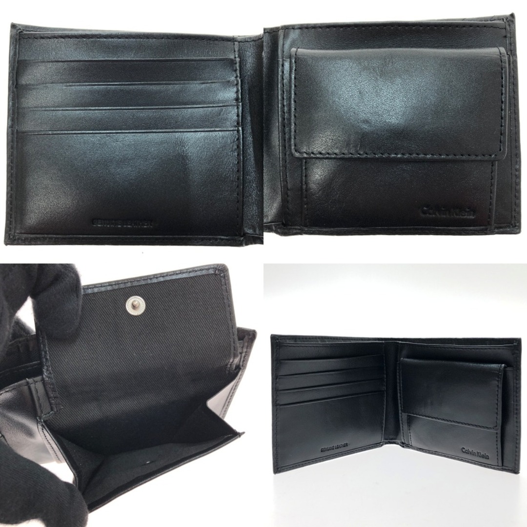 Calvin Klein(カルバンクライン)の□□Calvin Klein カルバンクライン 二つ折り財布 ロゴ 型押し 74285 ブラック メンズのファッション小物(折り財布)の商品写真