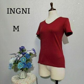 INGNI - INGNI　極上美品　サマーニット　Mサイズ　エンジ色系　半袖ニット