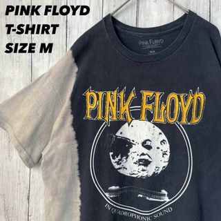 ミュージックティー(MUSIC TEE)のロックバンドTシャツ古着　PRINT FLOYDピンクフロイドアシンメトリー黒M(Tシャツ/カットソー(半袖/袖なし))