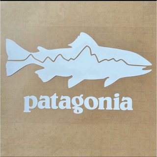 Patagonia パタゴニア ステッカー◆魚◆15㎝◆マットホワイト◆白◆