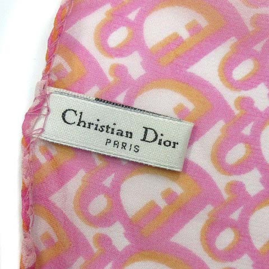 Christian Dior(クリスチャンディオール)のクリスチャンディオール トロッター シアー シルク スカーフ チーフ ピンク レディースのファッション小物(バンダナ/スカーフ)の商品写真