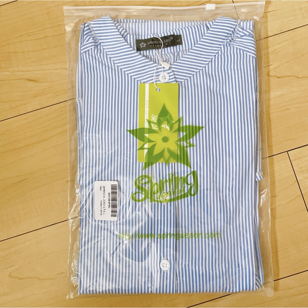 SPRING SEAON シャツ ブラウス レディース チュニック 長袖 L レディースのトップス(シャツ/ブラウス(長袖/七分))の商品写真