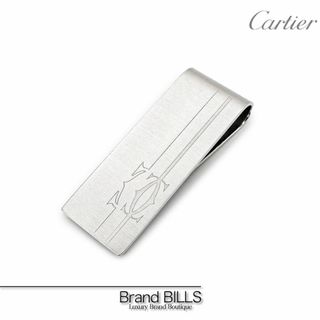 Cartier - 未使用品 カルティエ マネークリップ 2Cロゴ T1220407 シャドーライン シルバー