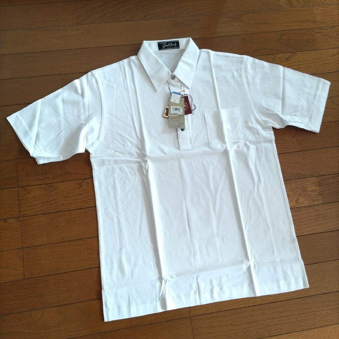 ポロシャツ　刺繍　White メンズのトップス(ポロシャツ)の商品写真