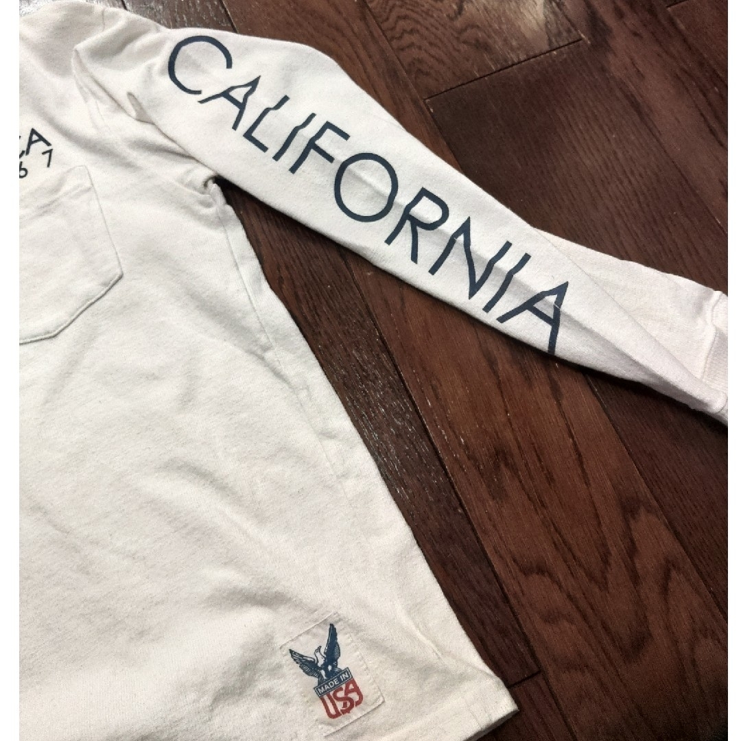 STANDARD CALIFORNIA(スタンダードカリフォルニア)のスタンダードカリフォルニア　ロンT　長袖　ポケT　S　Champion　白 メンズのトップス(Tシャツ/カットソー(七分/長袖))の商品写真