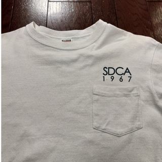 スタンダードカリフォルニア(STANDARD CALIFORNIA)のスタンダードカリフォルニア　ロンT　長袖　ポケT　S　Champion　白(Tシャツ/カットソー(七分/長袖))