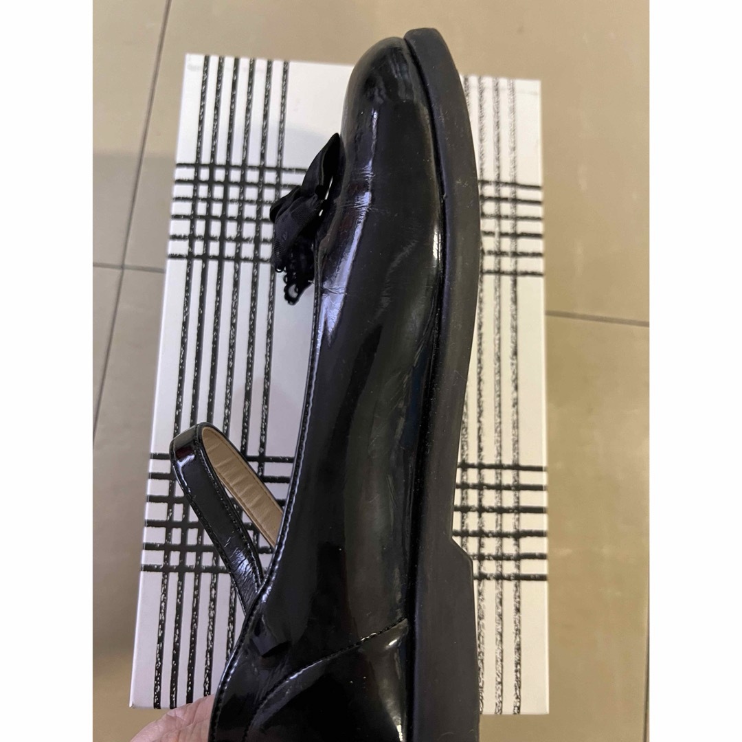 エナメル　黒フォーマルシューズ22cm キッズ/ベビー/マタニティのキッズ靴/シューズ(15cm~)(フォーマルシューズ)の商品写真
