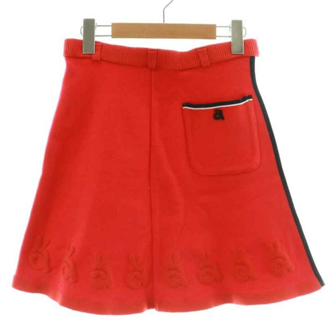 アルチビオ ゴルフウェア ニットスカート フレア ひざ丈 38 M 赤 白 紺 レディースのスカート(ひざ丈スカート)の商品写真