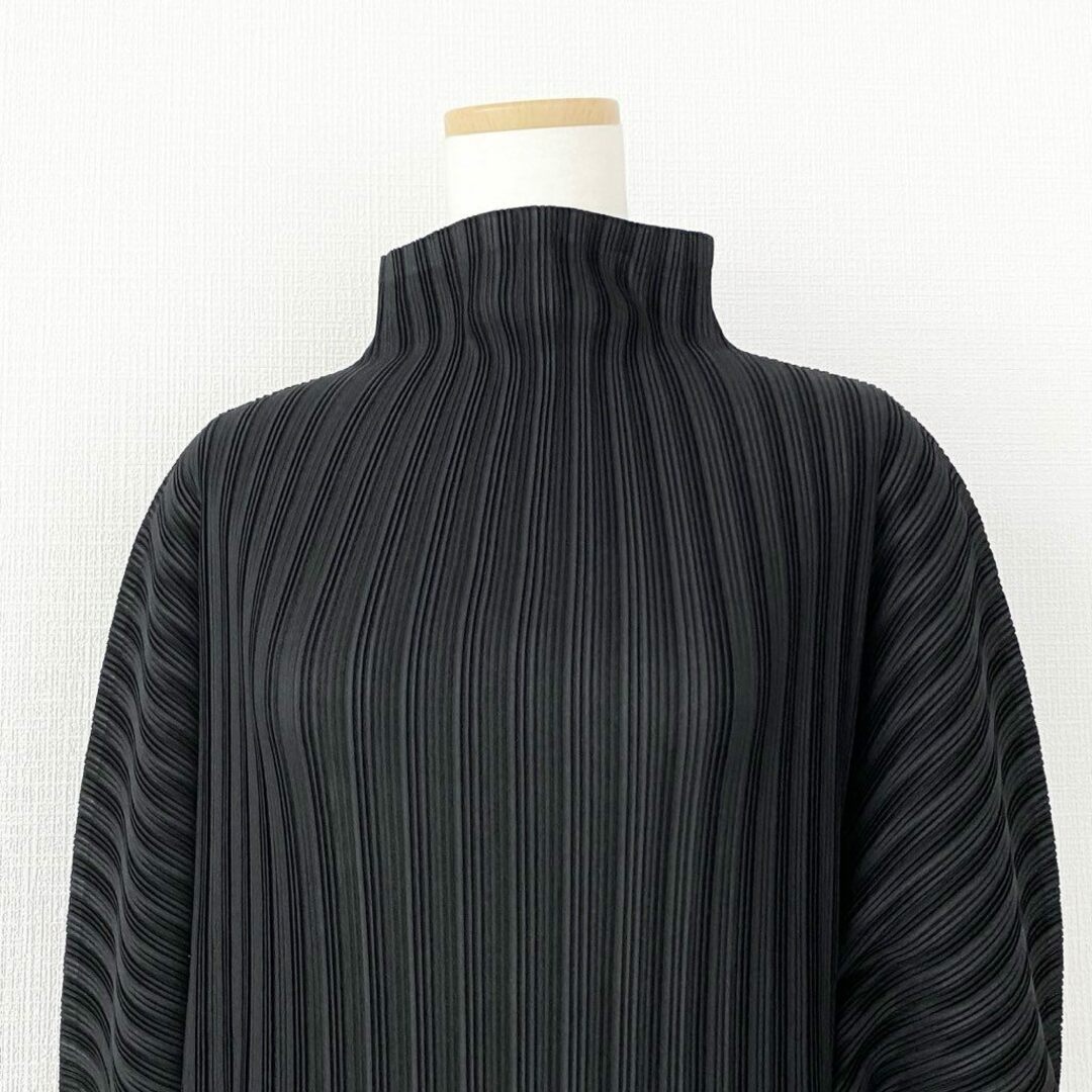 PLEATS PLEASE ISSEY MIYAKE(プリーツプリーズイッセイミヤケ)の21d10 【美品】 PLEATS PLEASE プリーツプリーズ PP21-FT355 ドルマンスリーブ ワイドシルエット カットソー ブラウス 3 ブラック レディース レディースのトップス(カットソー(長袖/七分))の商品写真