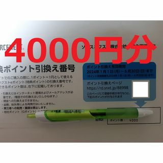 ソースネクスト  株主優待  4000円分