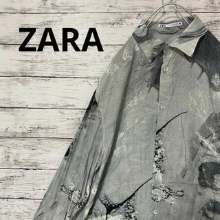 ザラ(ZARA)のZARA 総柄シャツ レーヨンシャツ 人気 個性的 お洒落 入手困難(シャツ)