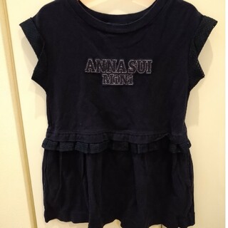 アナスイミニ(ANNA SUI mini)のアナスイミニ　チュニック　ネイビー　ポロシャツ　Tシャツ(Tシャツ/カットソー)