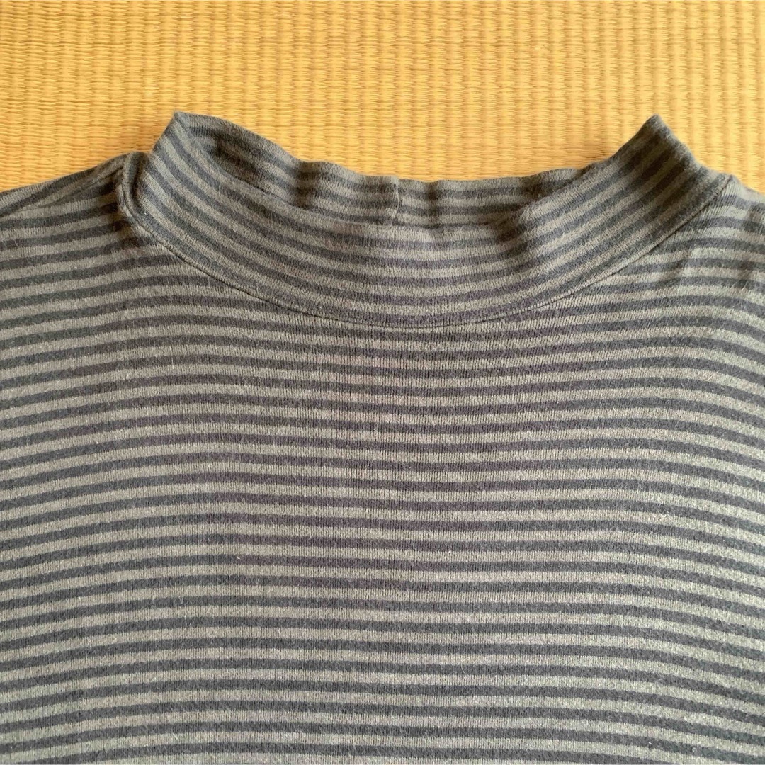 MUJI (無印良品)(ムジルシリョウヒン)の無印良品 無印 ボーダー 長袖 カットソー Tシャツ ロングスリーブTシャツ メンズのトップス(Tシャツ/カットソー(七分/長袖))の商品写真