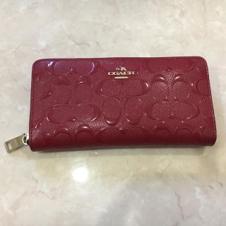 コーチ(COACH)のむっちゃん☆様専用  COACHコーチ 長財布 赤 エナメル(財布)