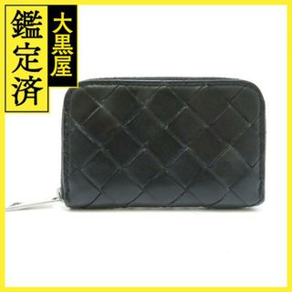 ボッテガヴェネタ(Bottega Veneta)のボッテガ・ヴェネタ イントレチャート コインケース ブラック カーフ【430】(コインケース/小銭入れ)