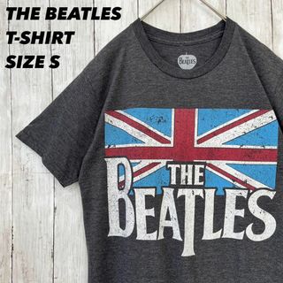 ミュージックティー(MUSIC TEE)のロックバンドTシャツ古着THE BEATLESビートルズユニオンジャックプリント(Tシャツ/カットソー(半袖/袖なし))