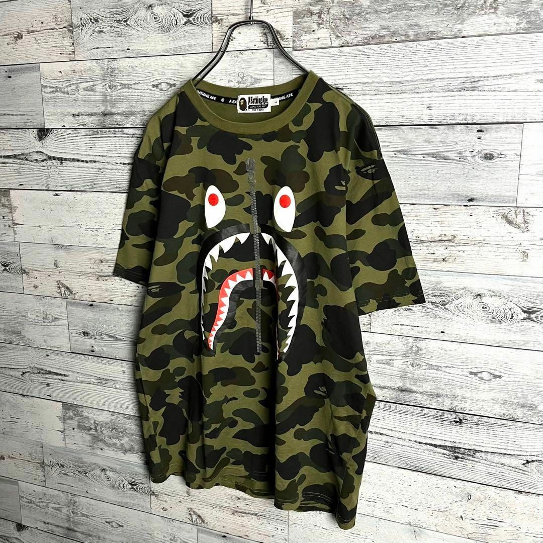 A BATHING APE(アベイシングエイプ)の【人気デザイン】アベイシングエイプ☆フロント シャークデザイン入りTシャツ その他のその他(その他)の商品写真