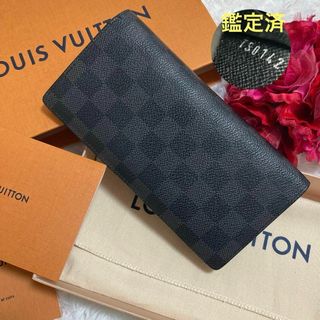 ルイヴィトン(LOUIS VUITTON)の鑑定済✨ヴィトン 長財布 ダミエ グラフィット ポルトフォイユ ブラザ ビトン(長財布)