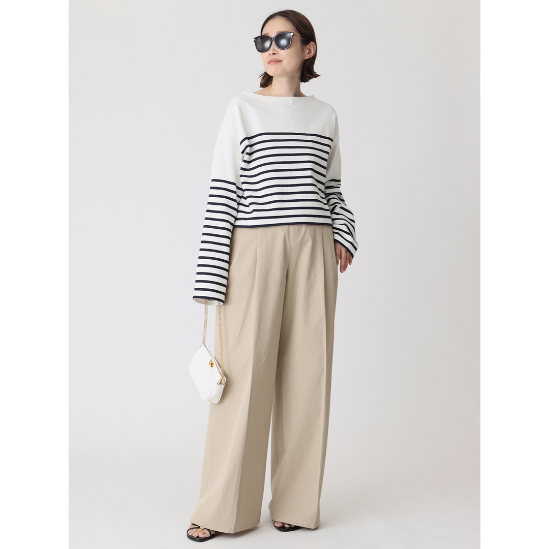 Deuxieme Classe Cropped Stripe Tシャツ Deuxieme Classe Cropped Stripe Tシャツ