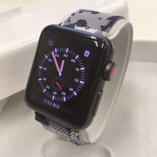 アップルウォッチ(Apple Watch)のApple アップルウォッチ  38mm 本体 シリーズ3 黒 スマートウォッチ(その他)