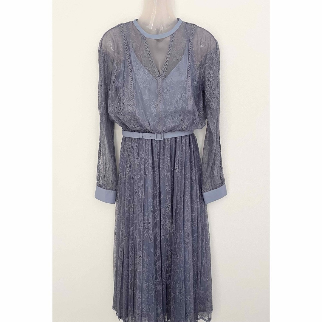 AMERI LADY LACE PLEATS DRESS AMERI LADY LACE PLEATS DRESS