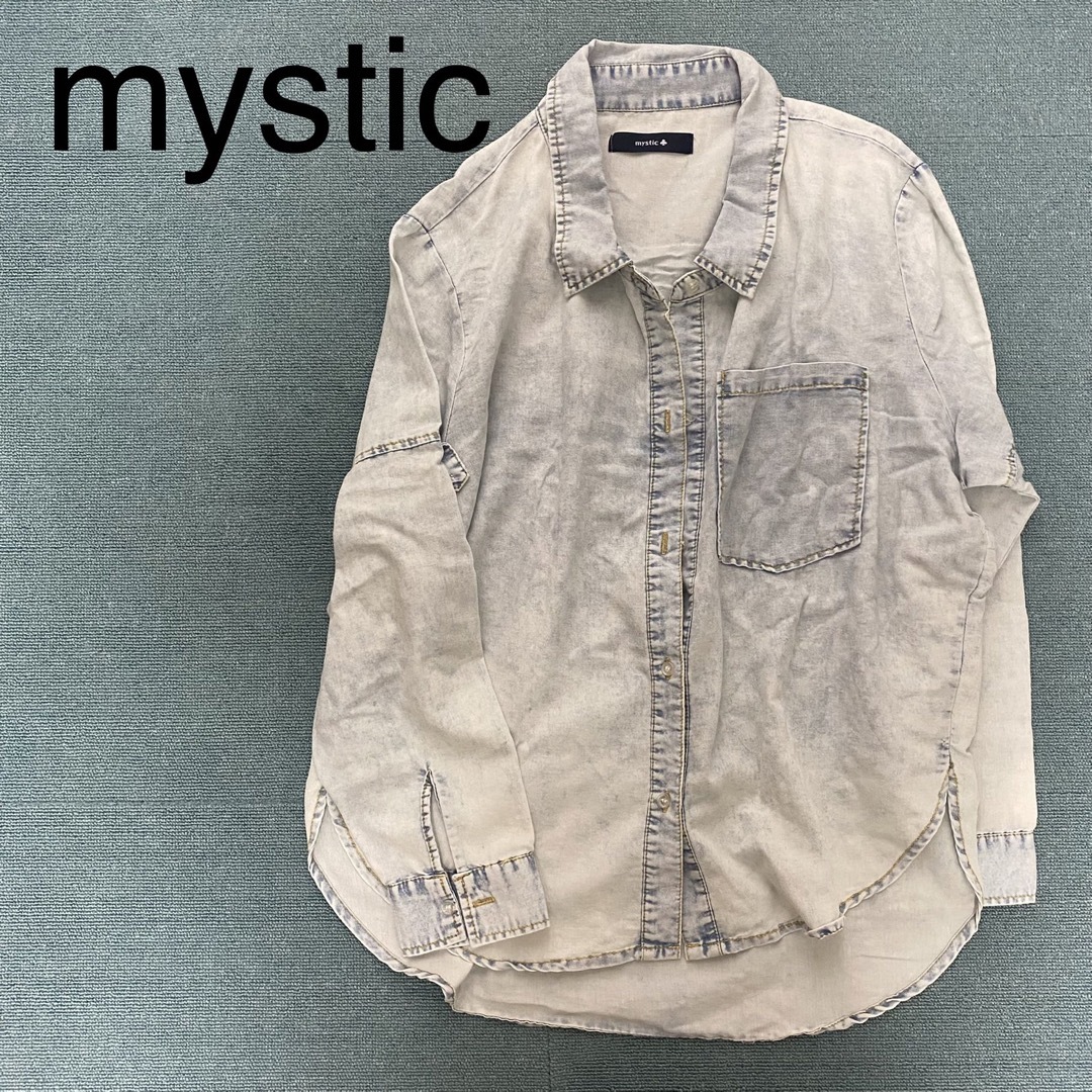 mystic(ミスティック)の【専用】mystic オーバーサイズデニムシャツ レディースのトップス(シャツ/ブラウス(長袖/七分))の商品写真