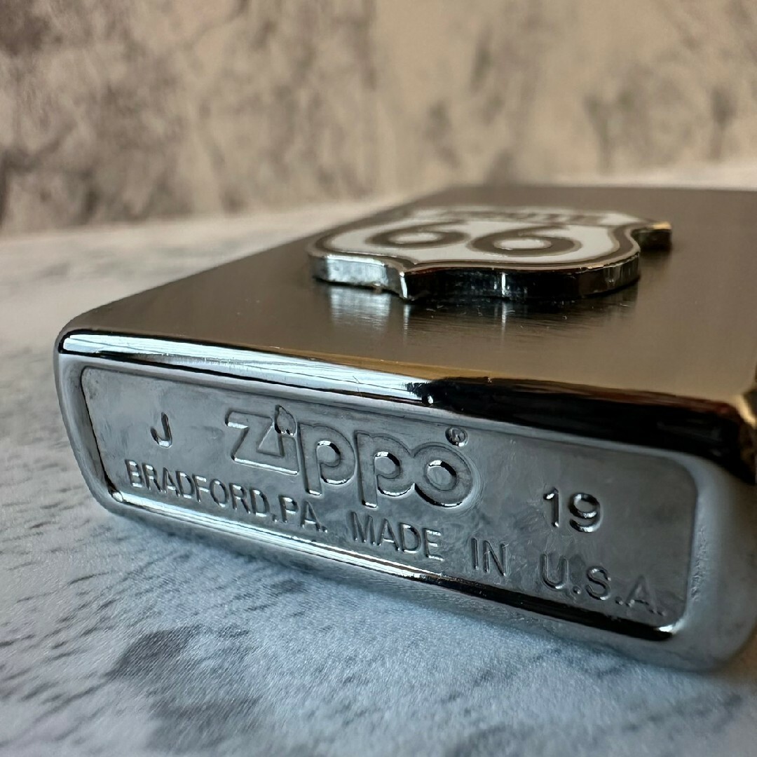 ZIPPO(ジッポー)のZIPPO ROUTE66 ルート66 メタル貼り メンズのファッション小物(タバコグッズ)の商品写真