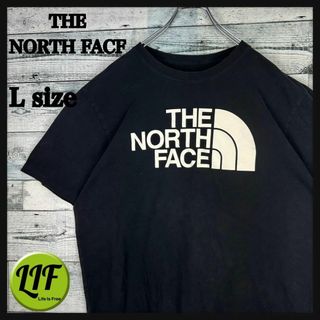 ザノースフェイス(THE NORTH FACE)のノースフェイス プリントロゴ 半袖 Tシャツ 美品 ブラック L(Tシャツ/カットソー(半袖/袖なし))